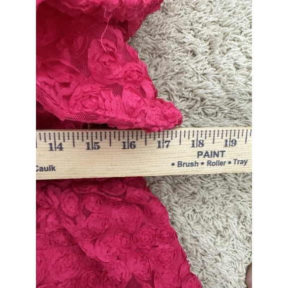 Meet me in Santorini Rosebud Babydoll Mini Dress Ruffle Cap Sleeve Tie Back Sz M - Picture 7 of 12